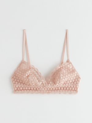 Dotted Lace Soft Triangle Bra