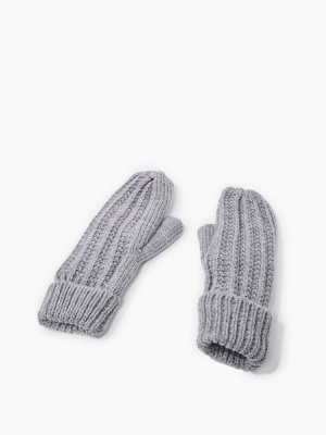 Ribbed Knit Mittens