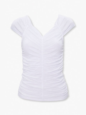 Ruched Cap-sleeve Top