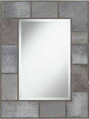 Uttermost Kira 30"x39 3/4" Glass & Metal Veneer Wall Mirror