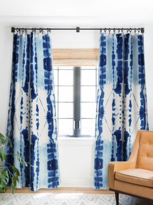 Jacqueline Maldonado Paradigm Blue Single Panel Blackout Window Curtain By Deny Designs.