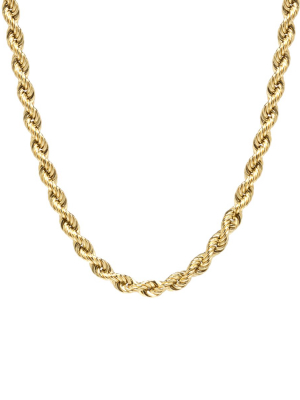 Men's 14k Gold Large Rope Chain Necklace
