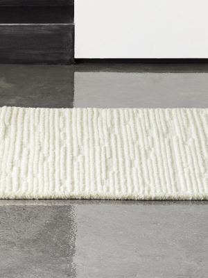 Elfen Ivory Textured Wool Runner 2.5'x8'