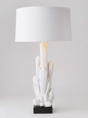 Global Views Facet Cluster Lamp White With White