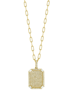 Id Diamond Pendant Necklace - Yellow Gold