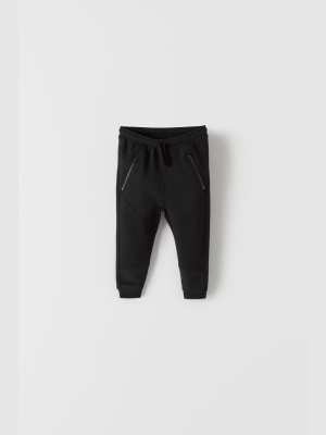 Zippered Seamed Pants