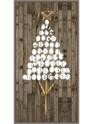 14" X 26" Wooded Whimsy Iv Tree By Grace Popp Framed Canvas Wall Art - Amanti Art