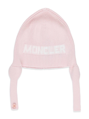 Moncler Enfant Logo Intarsia Knit Hat