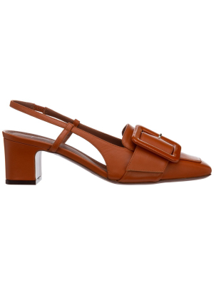 L'autre Chose Block Heel Slingback Pumps