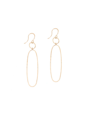 Elliptical Dangle Earrings - Gold