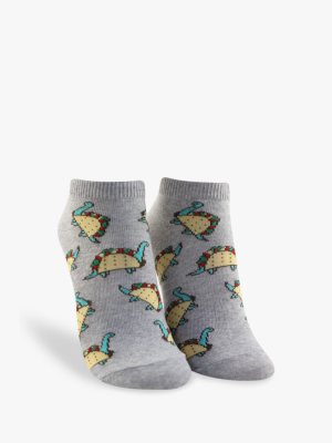 Taco Dinosaur Graphic Ankle Socks