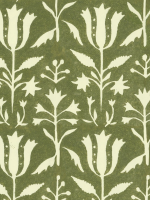 Tulipan Wallpaper In Herbal From The Complementary Collection By Mind The Gap