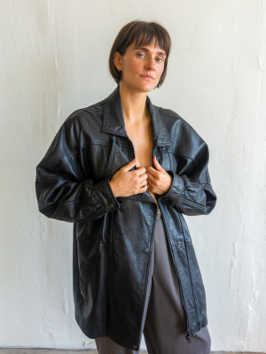 Supple Leather Placket Jacket