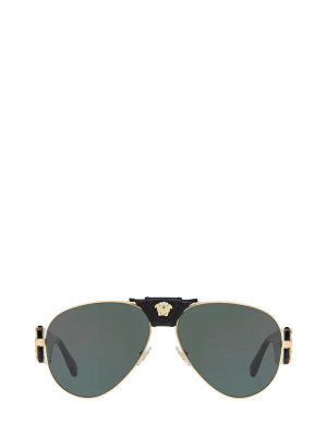 Versace Eyewear Baroque Pilot Sunglasses