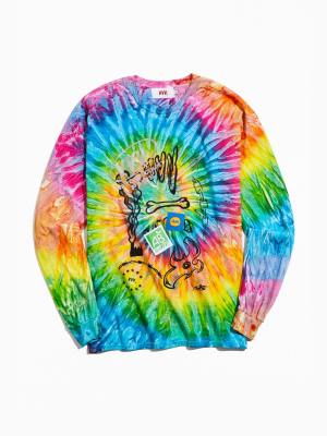 Veni Vidi Vici Abstract Tie-dye Long Sleeve Tee