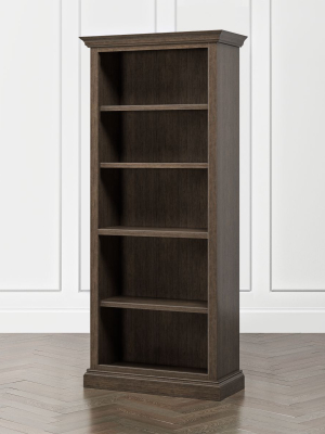 Cameo Pinot Lancaster Open Bookcase With Full Crown