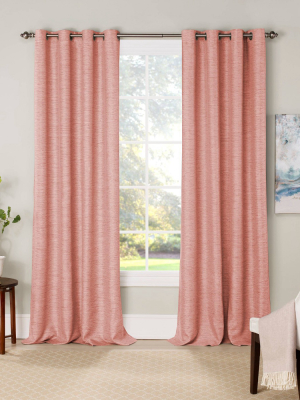 Newport Blackout Window Curtain Panel Pink - Eclipse