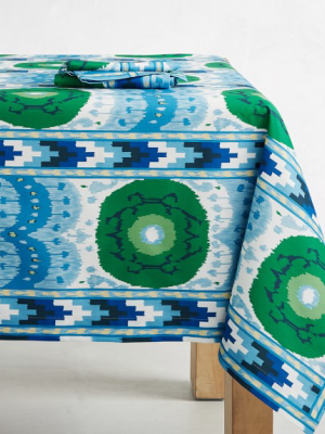 Schumacher Samarkand Ikat Tablecloth