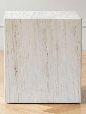 Carmelo Travertine Side Table