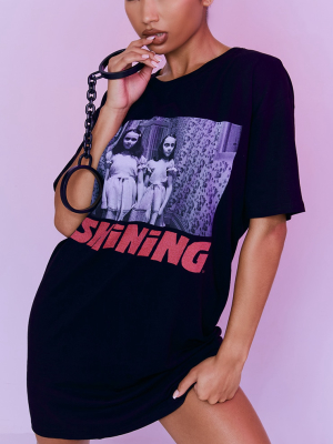 Black The Shining Twin T Shirt Dress