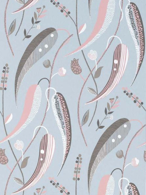 Sample Colbert Wallpaper In French Gray From The Les Indiennes Collection By Nina Campbell