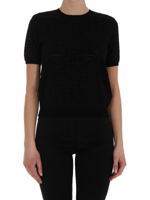 Elisabetta Franchi Allover Logo Blouse