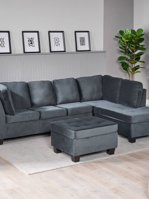 3pc Canterbury Sectional Sofa Set - Christopher Knight Home