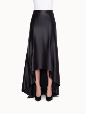 A-line Long Skirt In Nappa Leather