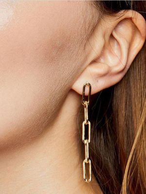Long Link Chain Earrings