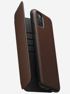 Modern Leather Tri-folio | Iphone 11 Pro Max | Rustic Brown