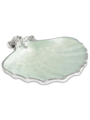 Julia Knight Scallop Starfish 8.5" Bowl In Hydrangea