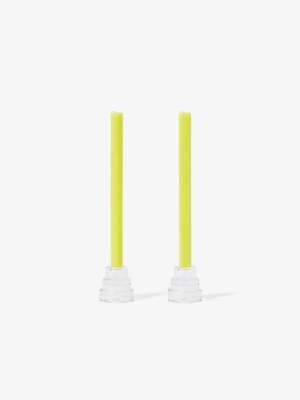 Areaware Dusen Dusen Taper Candles - Set Of 2 - Yellow