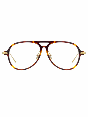 Linda Farrow Linear Gilles A C2 Aviator Optical Frame