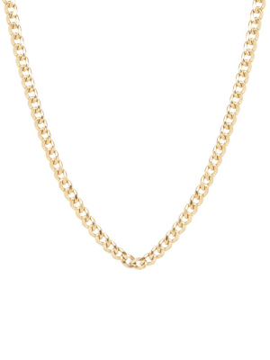 14k Gold Medium Curb Chain Necklace