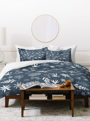 Iveta Abolina Oslo Winter Duvet Cover Set Blue - Deny Designs