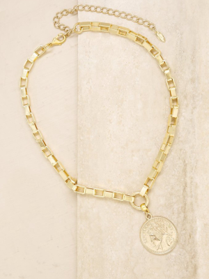 The Traveler's Coin 18k Gold Plated Chain Necklace