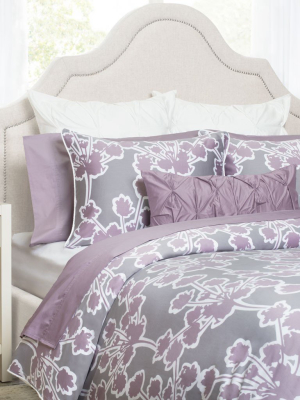 Lilac Pintuck Throw Pillow