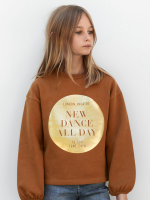 Foil Print Sweatshirt