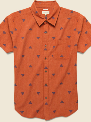 Malcolm Shirt - Rust Fil Coupe Pyramids