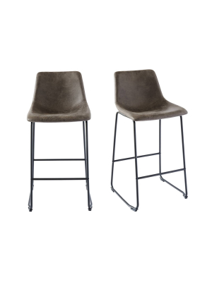 2pc Collins Metal Barstool Set - Picket House Furnishings