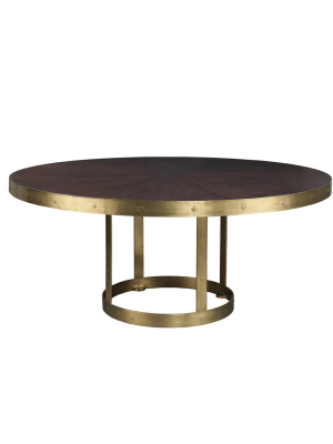 Lillian August Grant 72" Dining Table - Brass