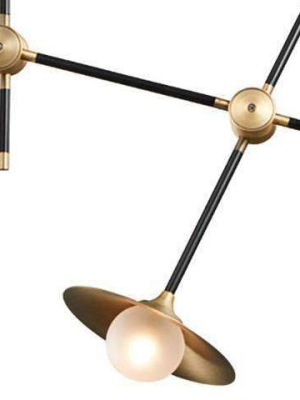 Modern Collared Baton Chandelier