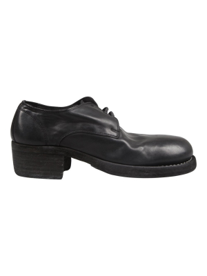 Guidi Chunky Heel Derby Shoes