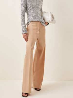 Sequined Jersey Mock-neck Top