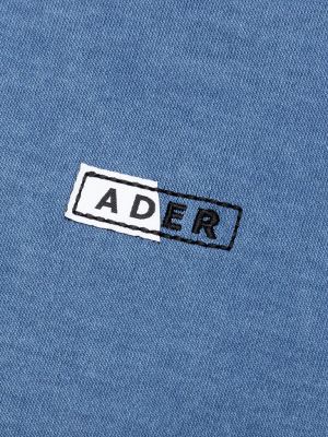 Ader Error Duct Tape Logo Hoodie - Blue