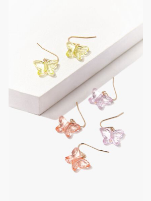 Butterfly Drop Earring Set