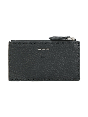 Fendi Pebbled Top-zipped Wallet