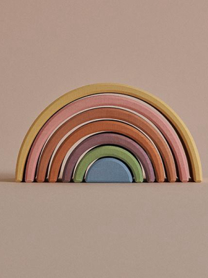 Pastel Earth Rainbow Stacking Toy By Raduga Grez