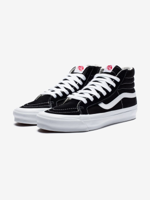 Vans Og Sk8-hi Lx (suede/canvas) - Black/ Trwht