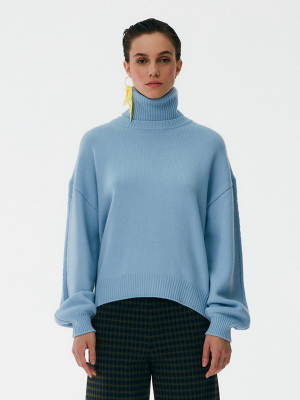 Cashmere Foldable Turtleneck Pullover Sweater